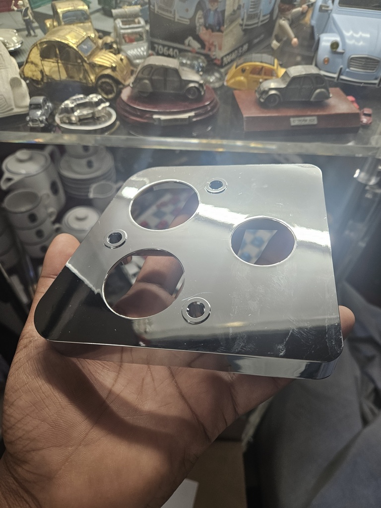 Sockel Rückleuchte rechts chrom