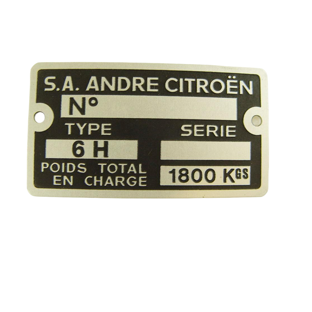 Typenschild 15 CV Hyd.